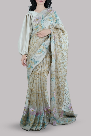 Moonlight Embellished Sari 