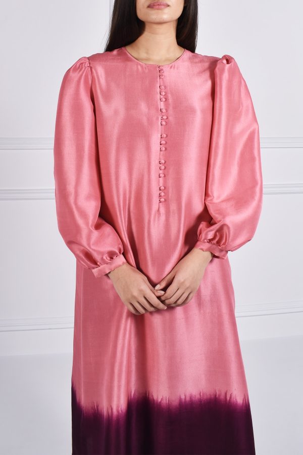 Chateau Rose Grape Wine Ombre Raw Silk Tunic Set - Image 9