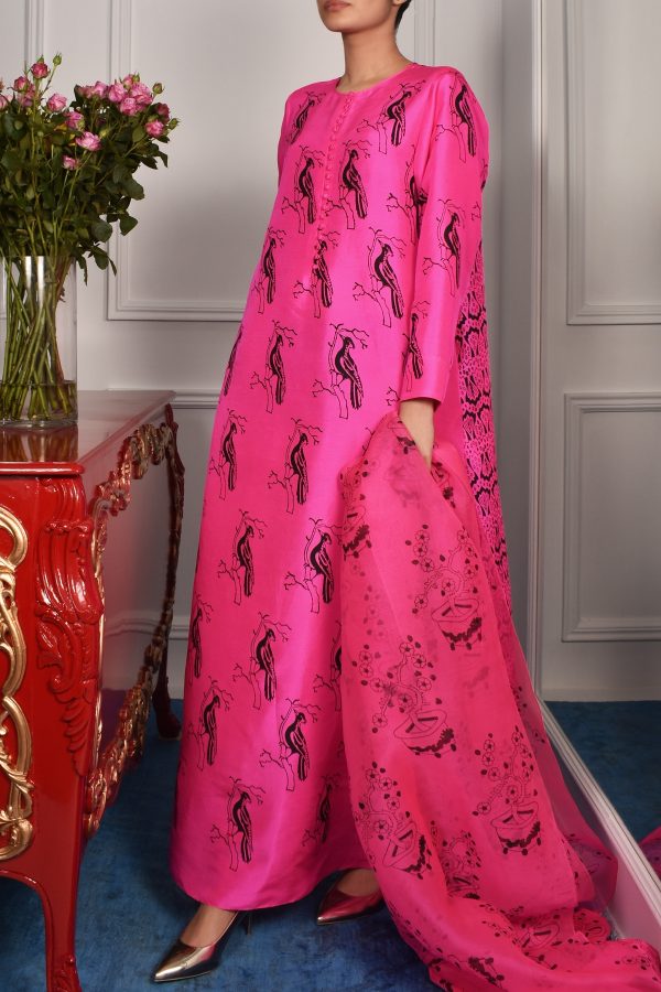 Diva Pink Block Print Maxi Dress Set - Image 2