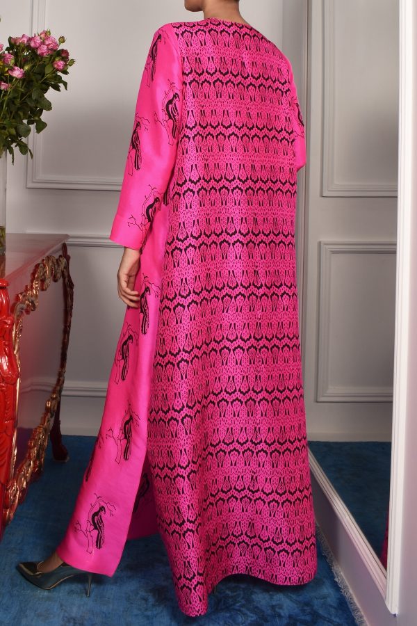 Diva Pink Block Print Maxi Dress Set - Image 3