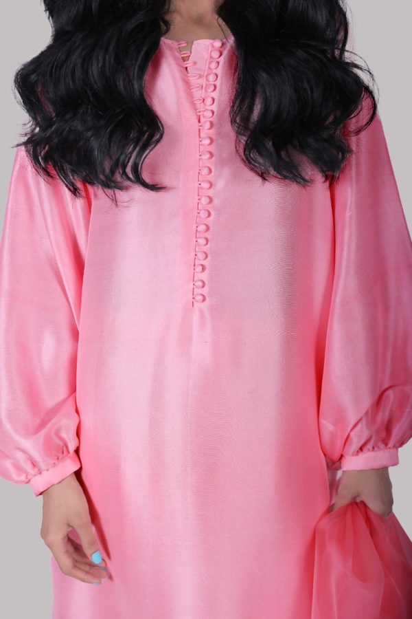 Peony & Pink Lemonade Ombre Raw Silk Tunic Set - Image 4