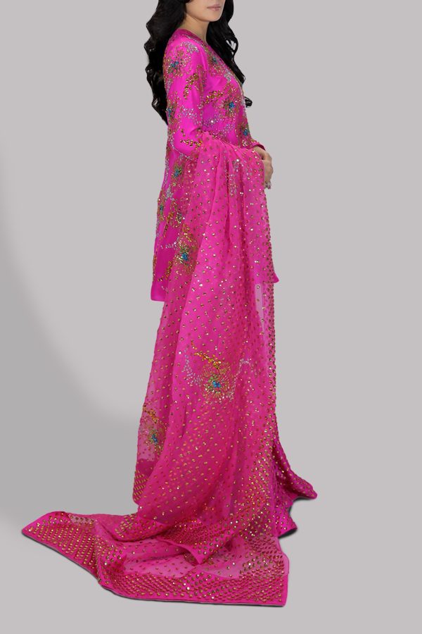 Diva Pink Raw Silk Set - Image 2