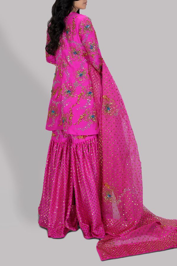 Diva Pink Raw Silk Set - Image 3