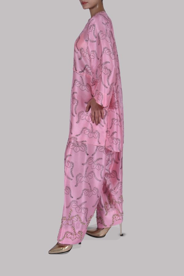 Peony Pink Raw Silk Set - Image 2