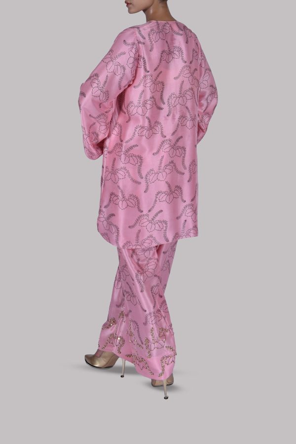 Peony Pink Raw Silk Set - Image 3