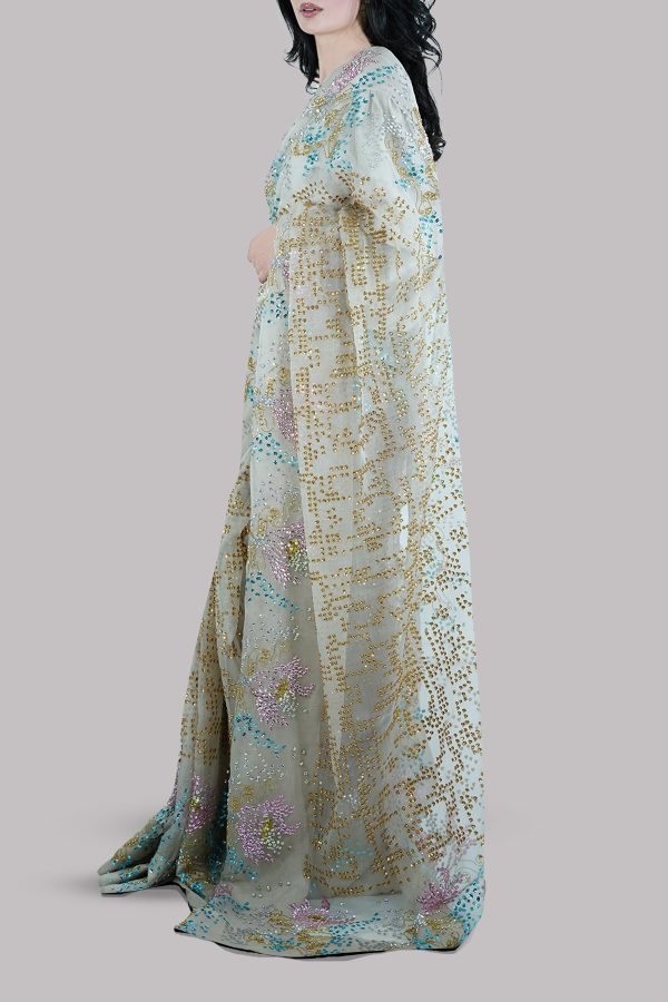 Moonlight Embellished Sari - Image 2