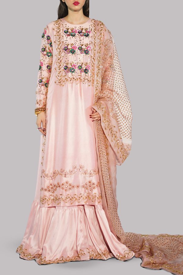 Blushing Bride Embellished Gharara Set