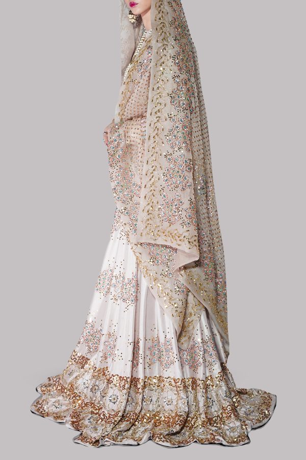 Rose Smoke Lehenga Choli Embellished Set - Image 2