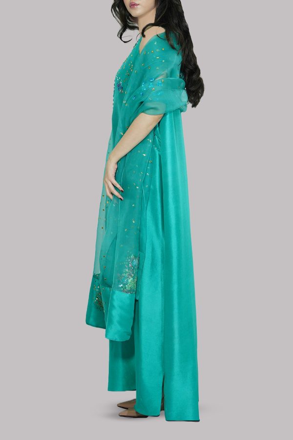 Spectra Green Embellished Maxi Set - Image 2