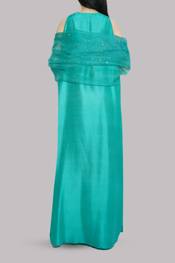 Spectra Green Embellished Maxi Set - Image 3