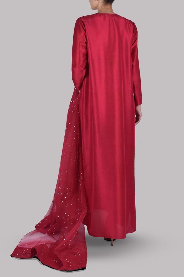 Tango Red Embellished Maxi Set - Image 3