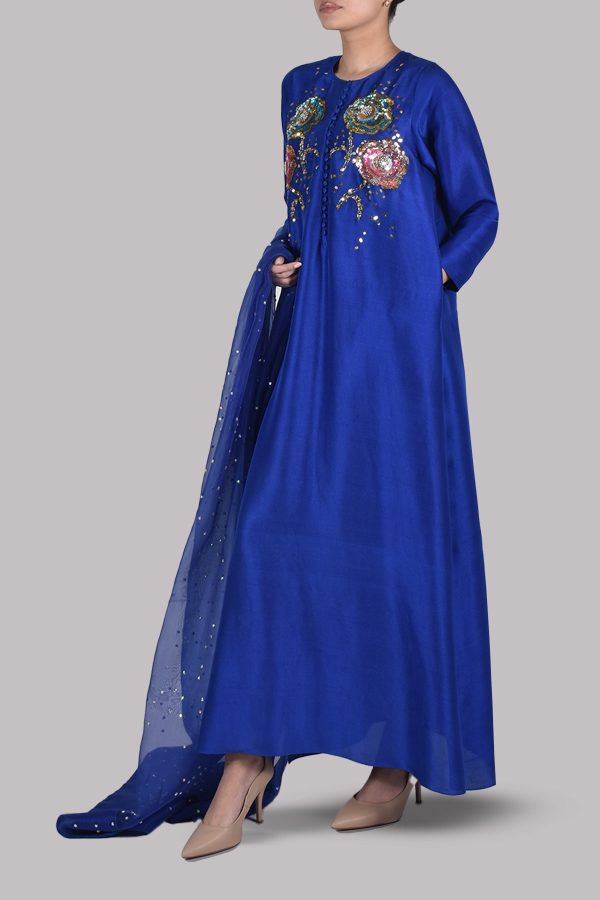 Surf The Web Blue Embellished Maxi Set - Image 2