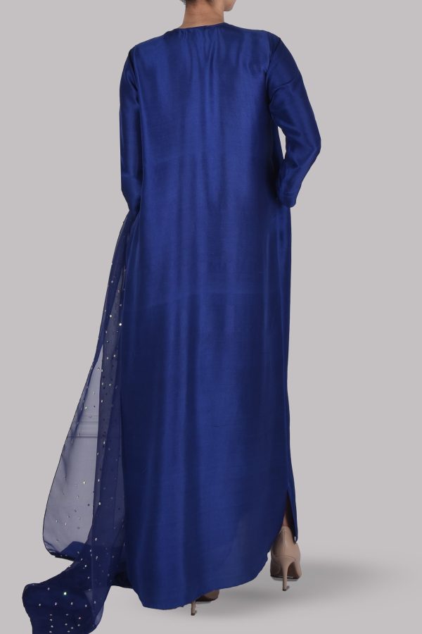 Astral Aura Blue Embellished Maxi Set - Image 3