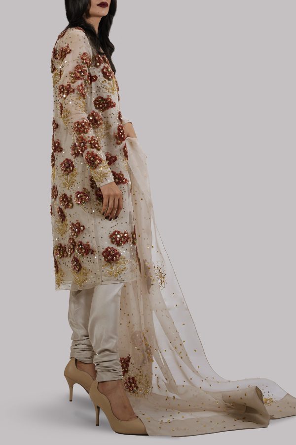 French Oak Embellished Raw Silk Set - Image 2